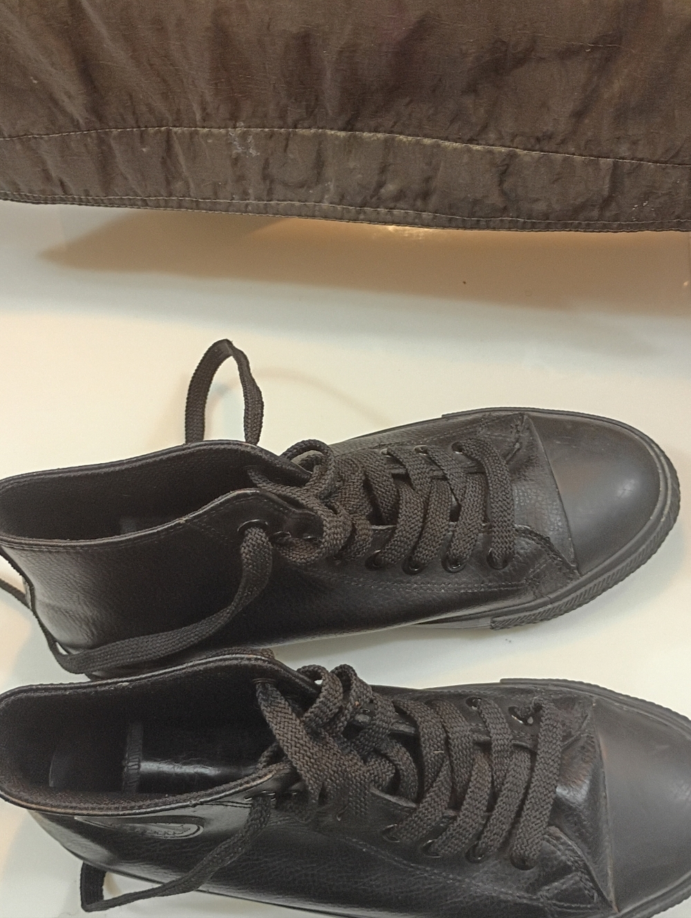 Converse Black Leather SPC High Top Men's Sz 7.5  Women's 9 - Picture 10 of 12